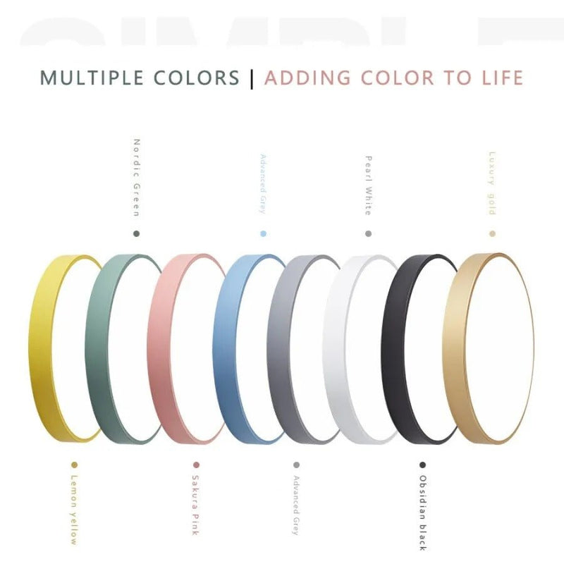 Scandinavische houten macaron ronde plafondlamp - Stralend thuis Amsterdam