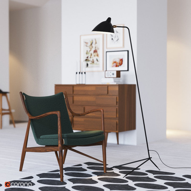 Serge Mouille Vloerlamp - Stralend thuis Amsterdam