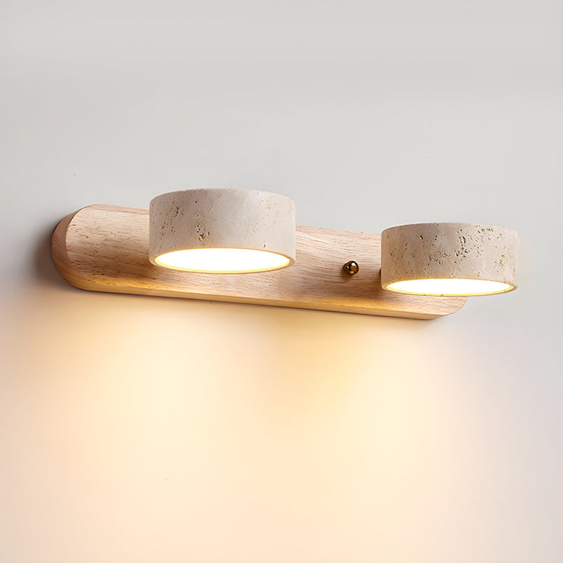 Travertin Duo Lamp Beugel Wandlamp - Stralend thuis Amsterdam