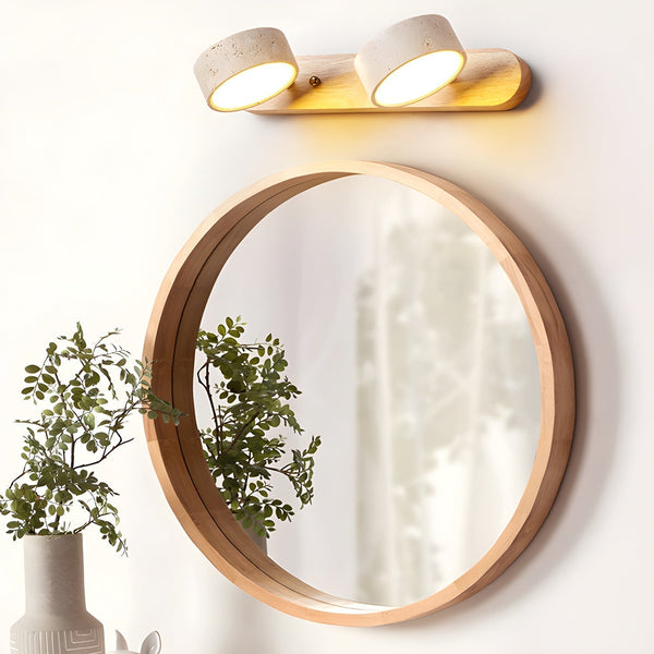 Travertin Duo Lamp Beugel Wandlamp - Stralend thuis Amsterdam