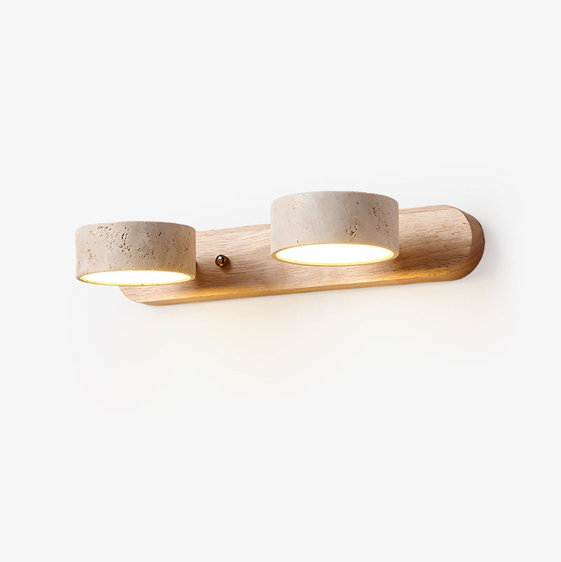 Travertin Duo Lamp Beugel Wandlamp - Stralend thuis Amsterdam
