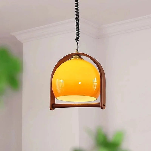 Vintage Bauhaus houten hanglampen - Stralend thuis Amsterdam