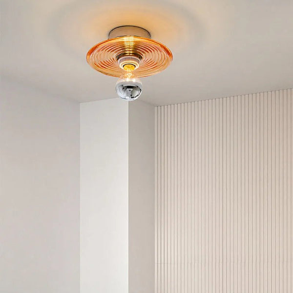 Vintage LED Glazen Wandarmatuur - Stralend thuis Amsterdam