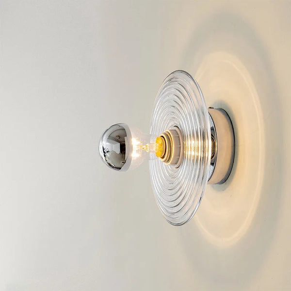Vintage LED Glazen Wandarmatuur - Stralend thuis Amsterdam