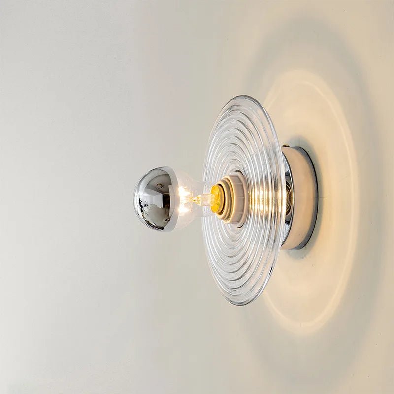 Vintage LED Glazen Wandarmatuur - Stralend thuis Amsterdam