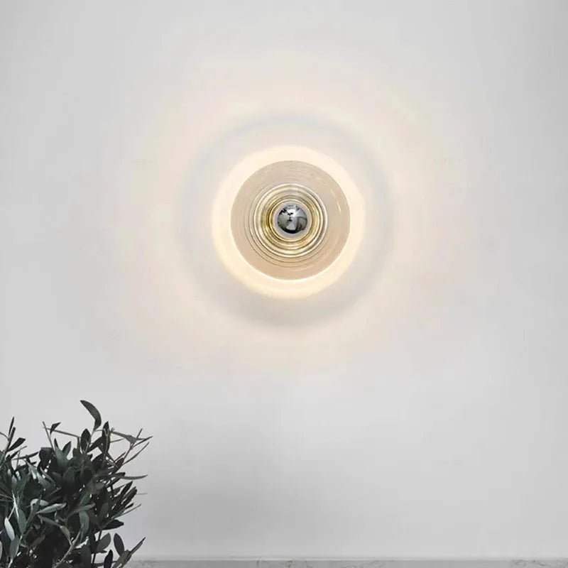 Vintage LED Glazen Wandarmatuur - Stralend thuis Amsterdam