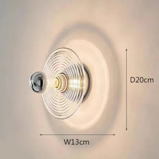 Vintage LED Glazen Wandarmatuur - Stralend thuis Amsterdam