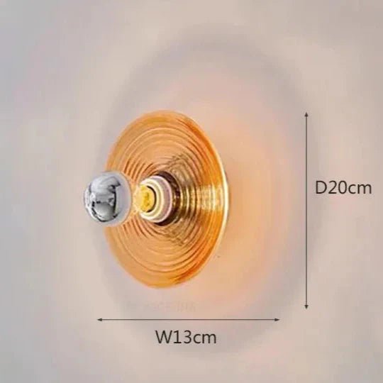 Vintage LED Glazen Wandarmatuur - Stralend thuis Amsterdam