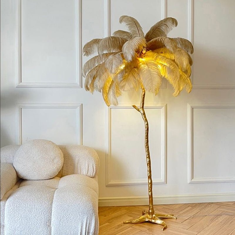 Staande lamp met natuurlijke struisvogelveren, moderne luxe led vloerlamp van hars, dimbaar en perfect om te lezen in uw prinsessenkamer of thuiskantoor Staande lamp met natuurlijke struisvogelveren, moderne luxe led vloerlamp van hars, dimbaar en perfect om te lezen in uw prinsessenkamer of thuiskantoor