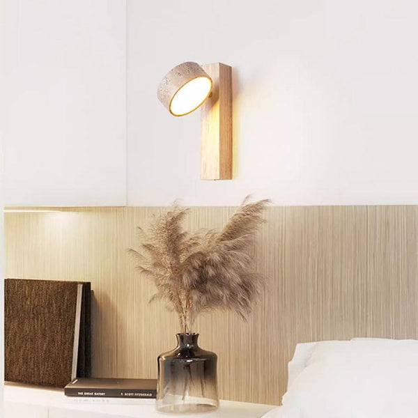 Wabi Sabi Travertijn Wandlamp Gebroken wit - Stralend thuis Amsterdam