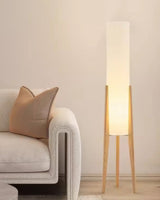 Walnoot vloerlamp Massief houten kunstlamp - Stralend thuis Amsterdam