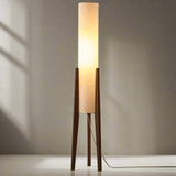 Walnoot vloerlamp Massief houten kunstlamp - Stralend thuis Amsterdam