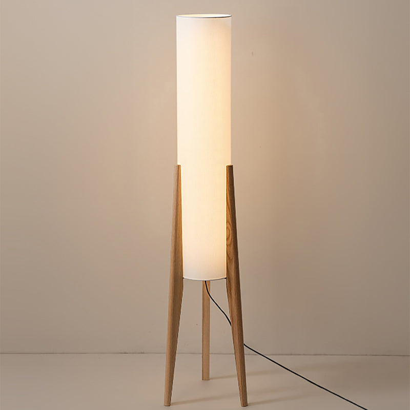 Walnoot vloerlamp Massief houten kunstlamp - Stralend thuis Amsterdam