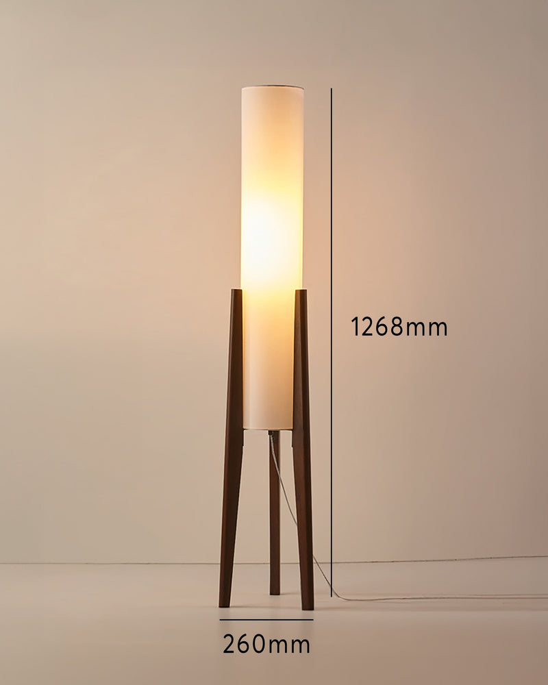 Walnoot vloerlamp Massief houten kunstlamp - Stralend thuis Amsterdam