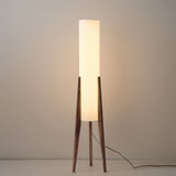 Walnoot vloerlamp Massief houten kunstlamp - Stralend thuis Amsterdam
