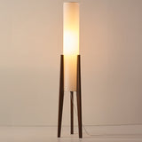 Walnoot vloerlamp Massief houten kunstlamp - Stralend thuis Amsterdam
