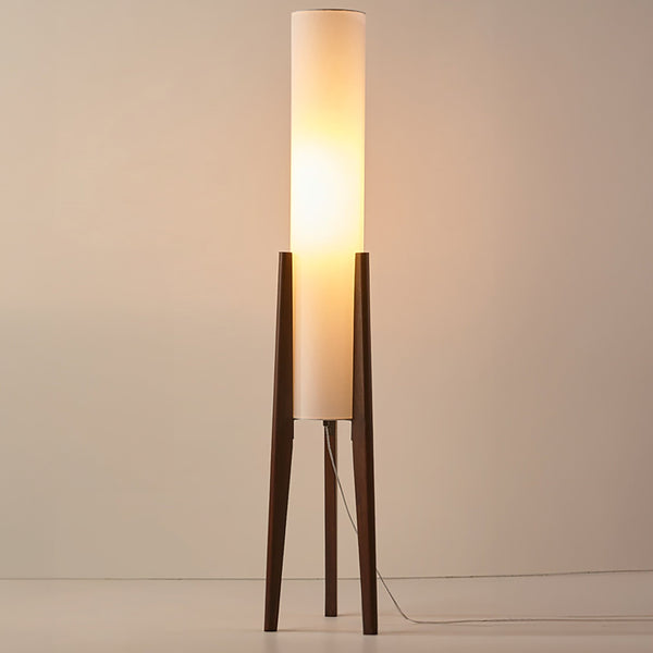 Walnoot vloerlamp Massief houten kunstlamp - Stralend thuis Amsterdam
