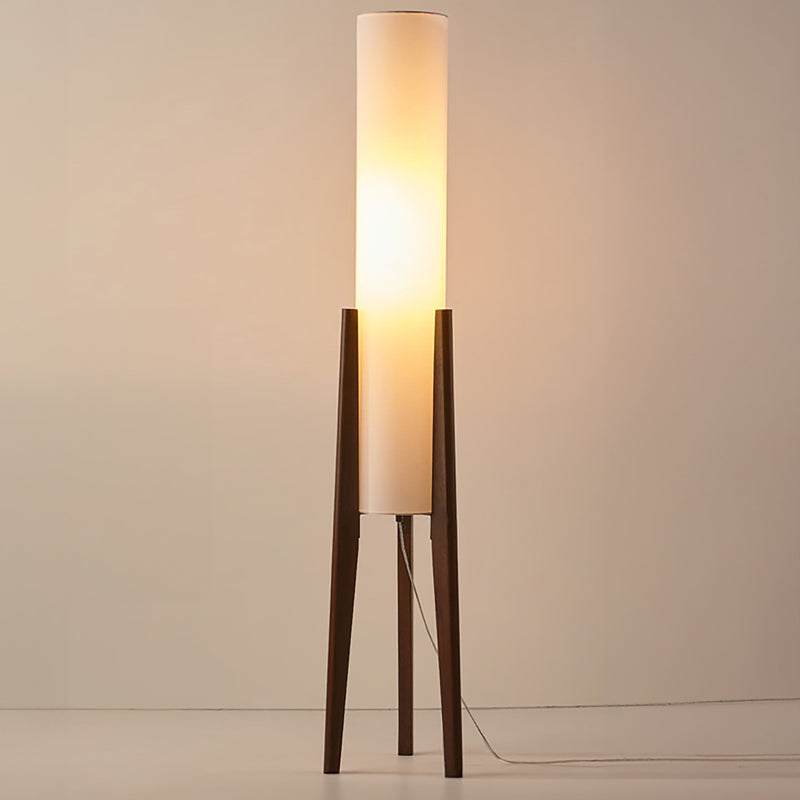 Walnoot vloerlamp Massief houten kunstlamp - Stralend thuis Amsterdam