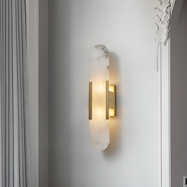 Wandlamp Melange Langwerpig Albast - Stralend thuis Amsterdam