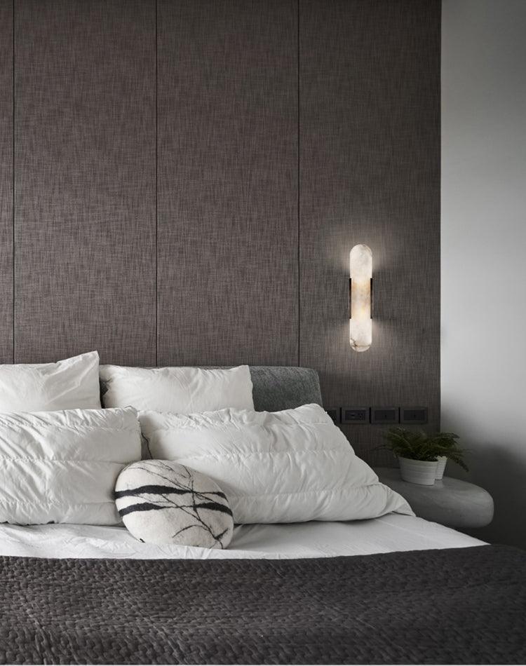 Wandlamp Melange Langwerpig Albast - Stralend thuis Amsterdam