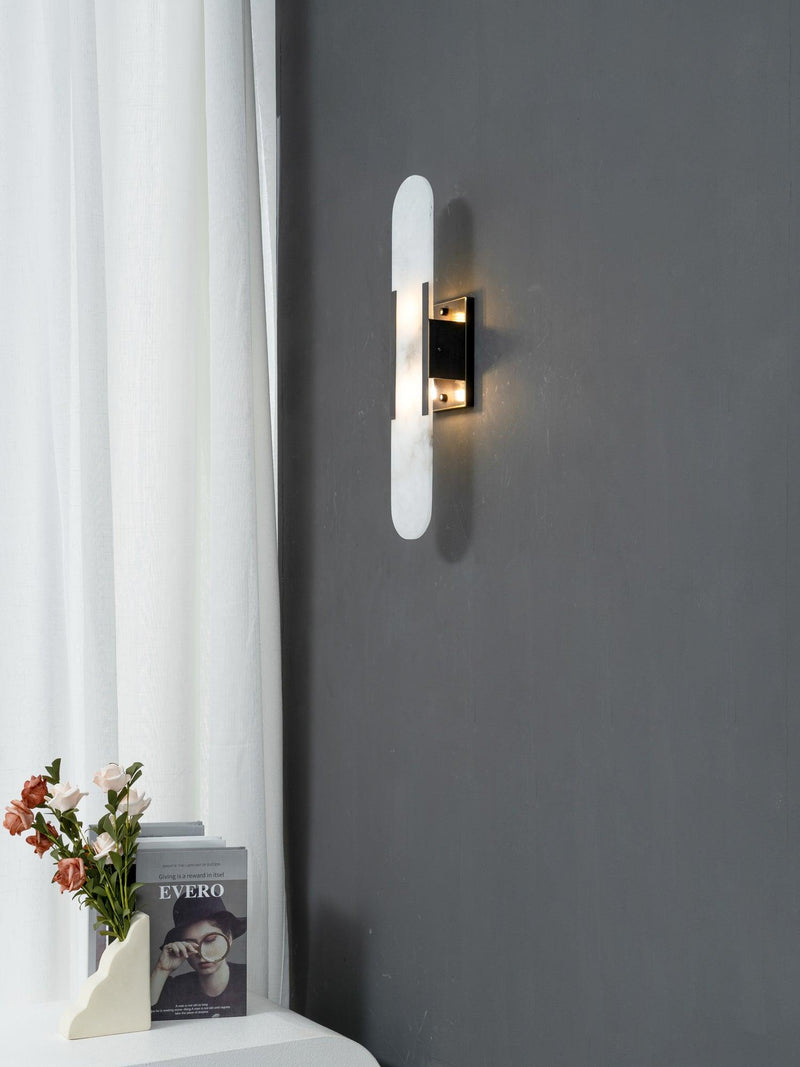 Wandlamp Melange Langwerpig Albast - Stralend thuis Amsterdam