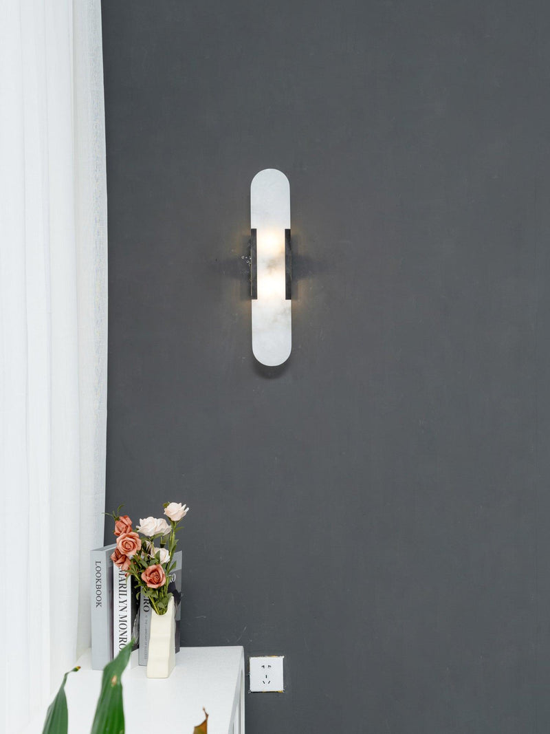 Wandlamp Melange Langwerpig Albast - Stralend thuis Amsterdam