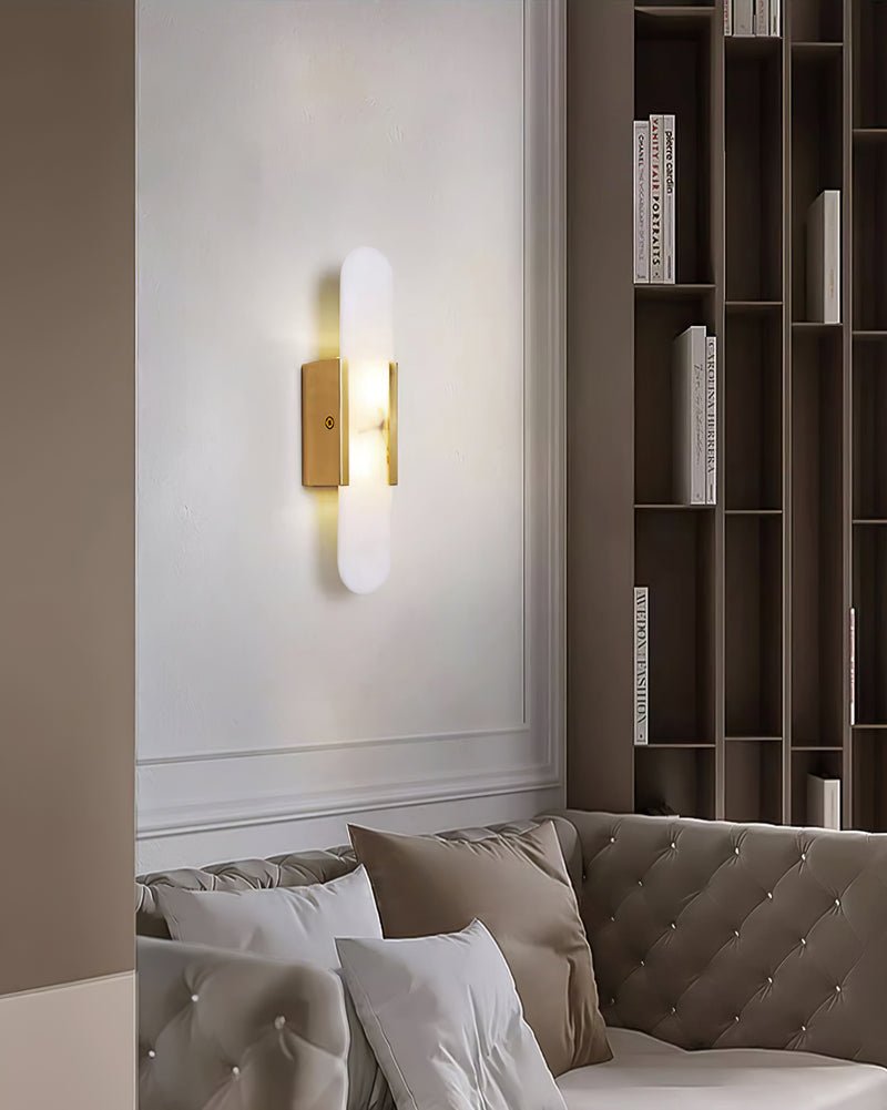 Wandlamp Melange Langwerpig Albast - Stralend thuis Amsterdam