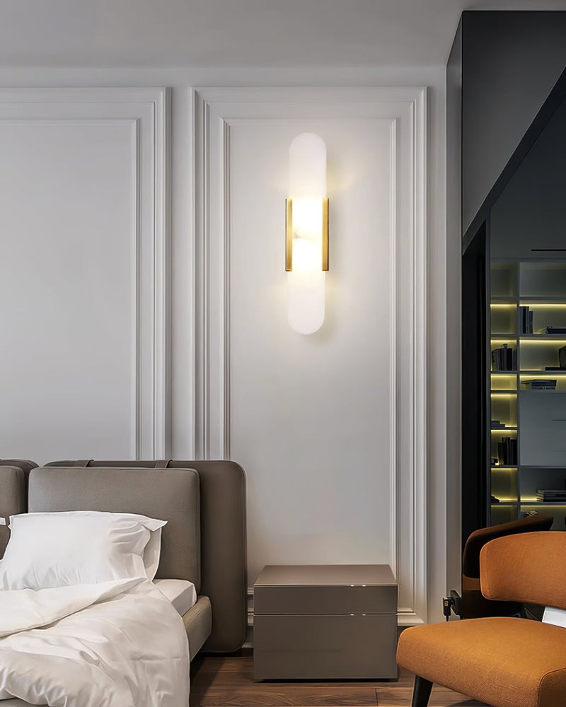Wandlamp Melange Langwerpig Albast - Stralend thuis Amsterdam