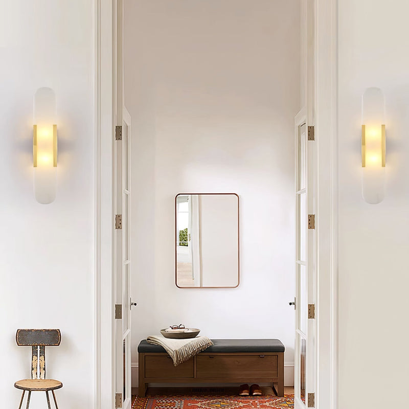 Wandlamp Melange Langwerpig Albast - Stralend thuis Amsterdam