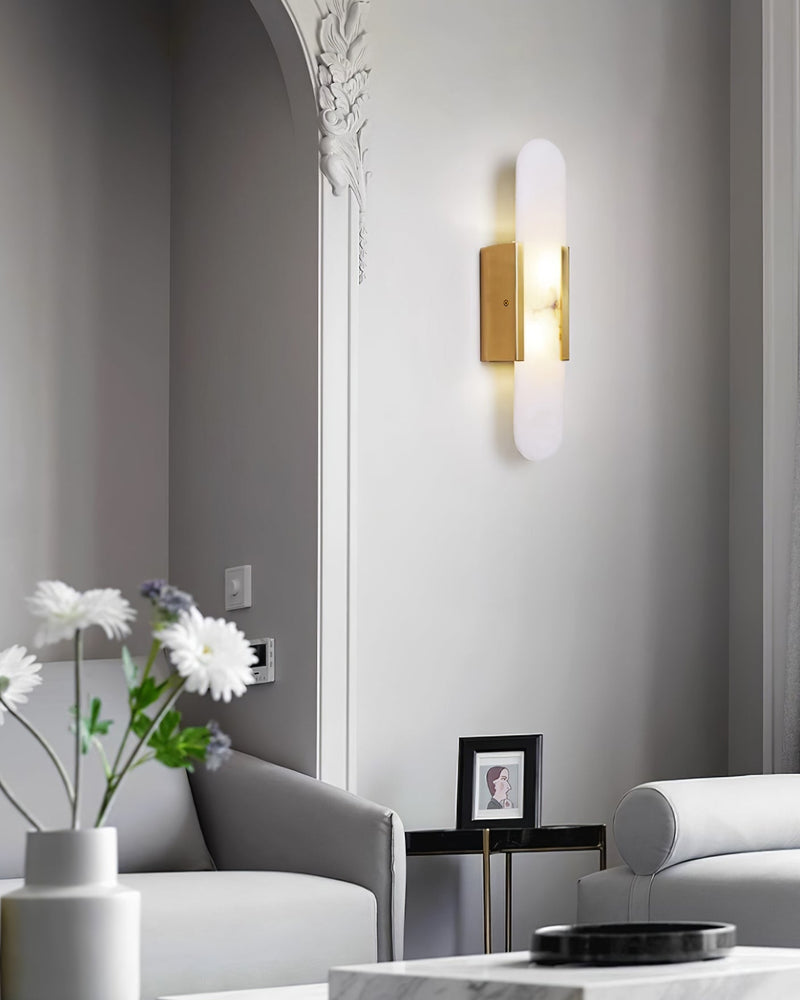 Wandlamp Melange Langwerpig Albast - Stralend thuis Amsterdam