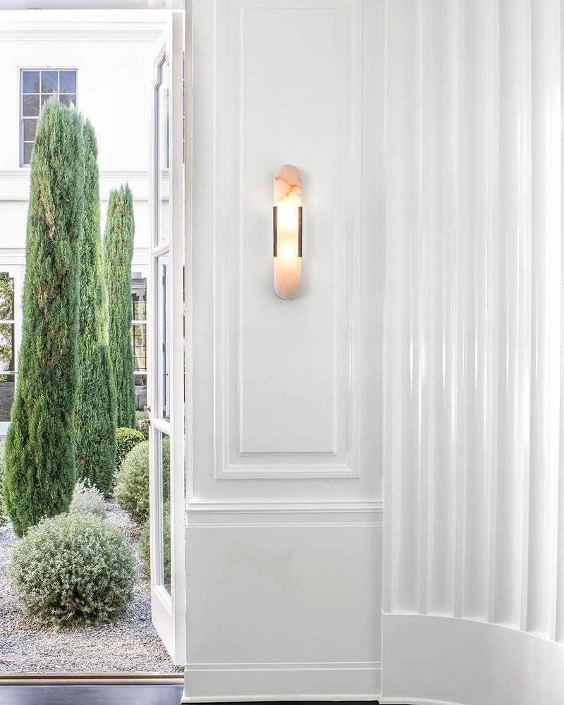 Wandlamp Melange Langwerpig Albast - Stralend thuis Amsterdam