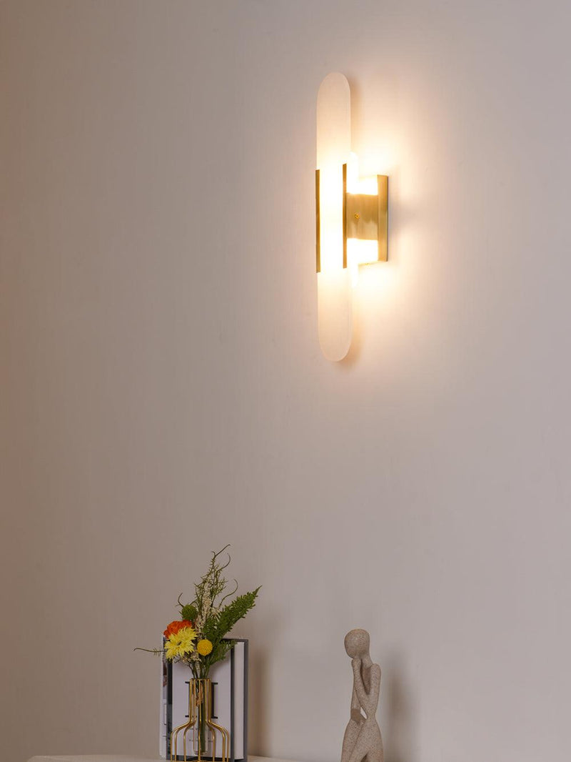 Wandlamp Melange Langwerpig Albast - Stralend thuis Amsterdam