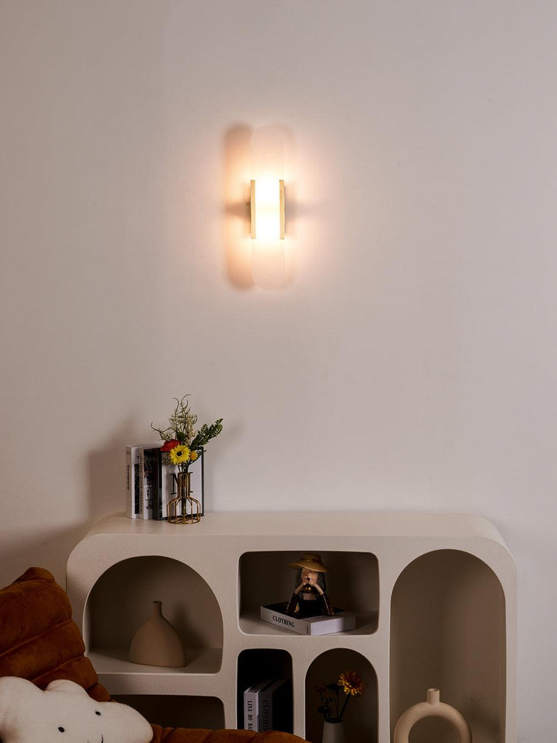 Wandlamp Melange Langwerpig Albast - Stralend thuis Amsterdam