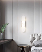 Wandlamp Melange Langwerpig Albast - Stralend thuis Amsterdam