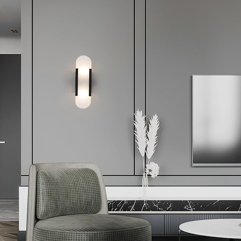 Wandlamp Melange Langwerpig Albast - Stralend thuis Amsterdam