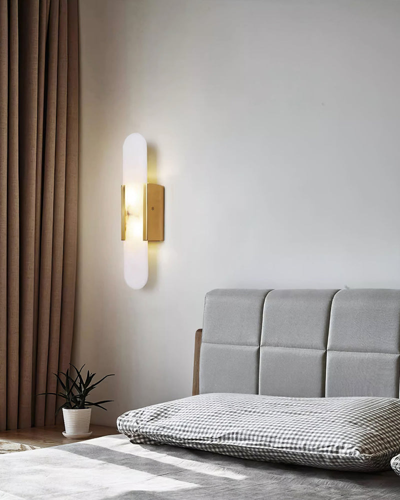 Wandlamp Melange Langwerpig Albast - Stralend thuis Amsterdam