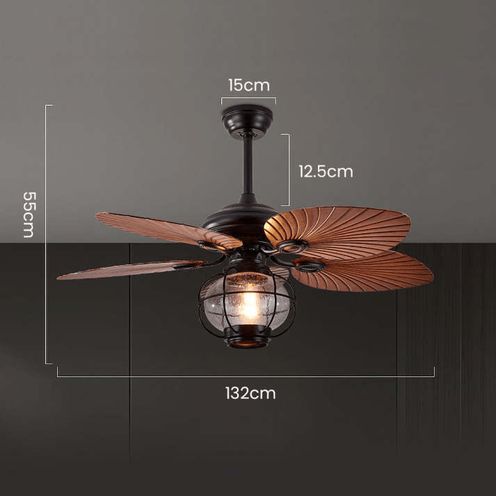 Zwarte Vintage Creatieve Plafondventilatoren - Stralend thuis Amsterdam